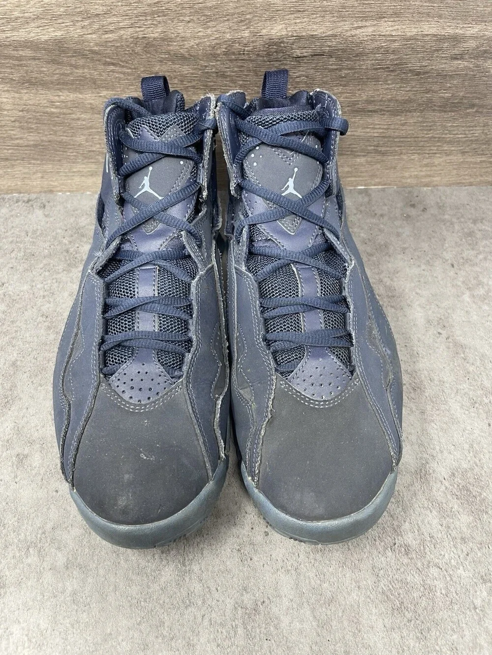 Air Jordan True Flight Size 9.5 Mens Obsidian Navy Blue Basketball 342964-405